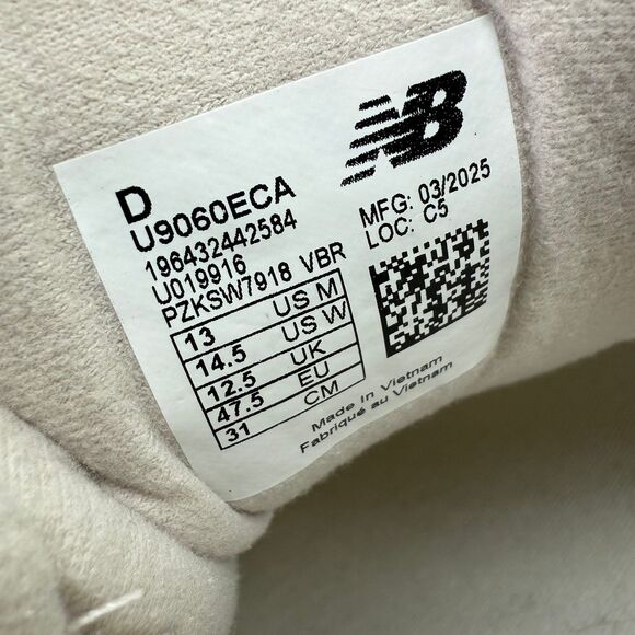 New Balance 9060 “Sea Salt Concrete White Grey” Men’s Sz 13 - Picture 10 of 12